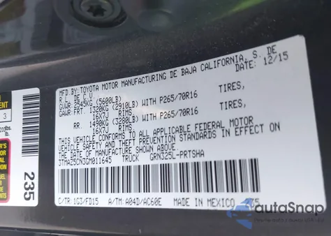 2016 Toyota Tacoma Trd Off Road from USA, damaged, VIN 3TMAZ5CN3GM011645